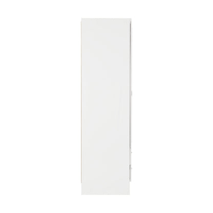 Seconique Nevada 3 Door 2 Drawer Mirrored Wardrobe White Gloss