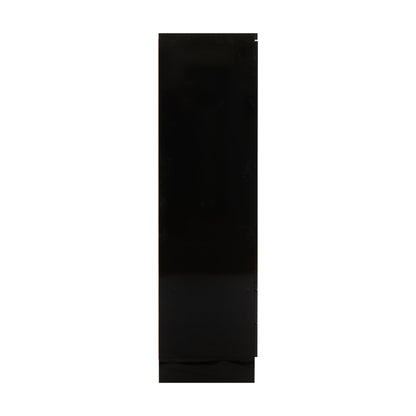 Seconique Nevada 4 Door 2 Drawer Mirrored Wardrobe Black Gloss