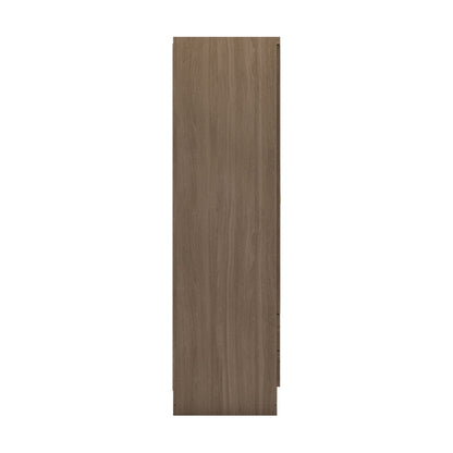 Seconique Nevada 4 Door 2 Drawer Mirrored Wardrobe Rustic Oak Effect