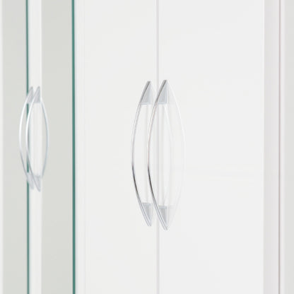 Seconique Nevada 4 Door 2 Drawer Mirrored Wardrobe White Gloss