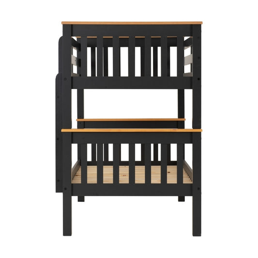 Seconique Neptune 3' Bunk Bed Dark Grey & Oak Effect