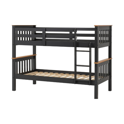 Seconique Neptune 3' Bunk Bed Dark Grey & Oak Effect