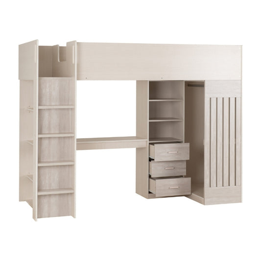 Seconique Jupiter High Sleeper Bed White & Grey