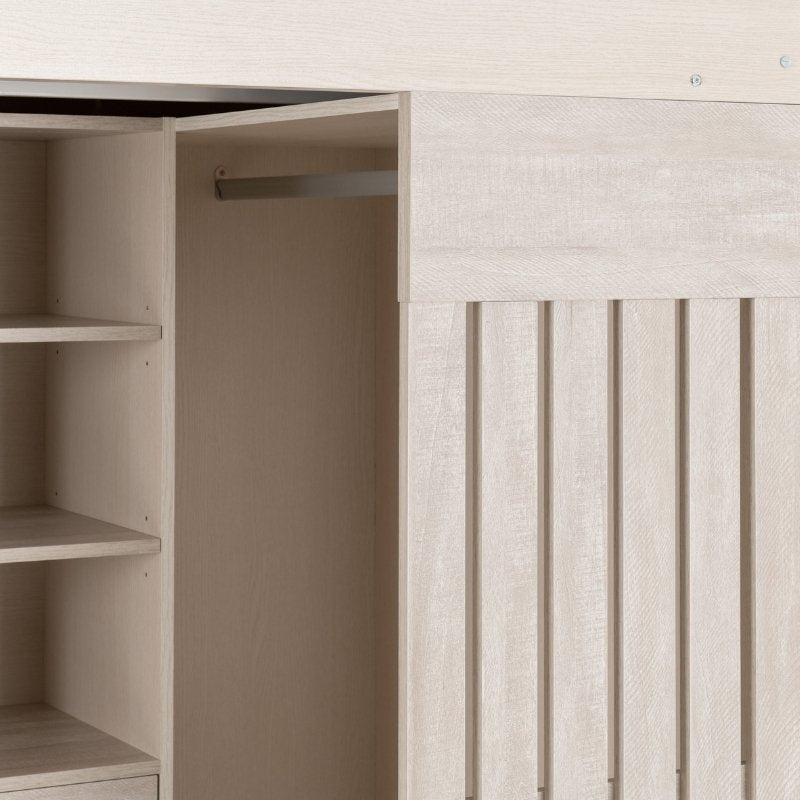 Seconique Jupiter High Sleeper Bed White & Grey