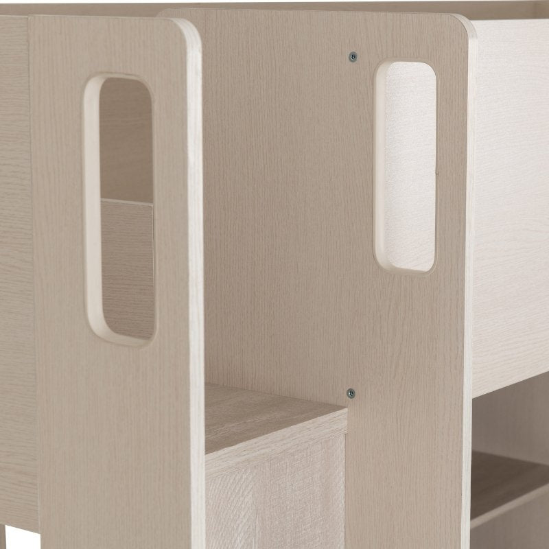 Seconique Jupiter High Sleeper Bed White & Grey