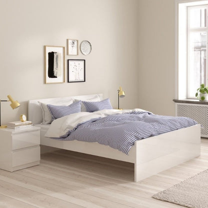 Furniture To Go Naia Double Bed White High Gloss