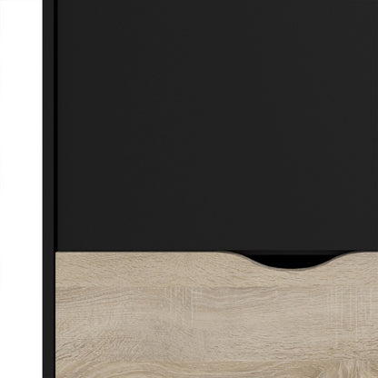 Furniture To Go Oslo 2 Doors 2 Drawers Wardrobe Black & Oak
