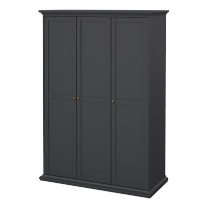 Furniture To Go Paris 3 Door Wardrobe Matte Grey