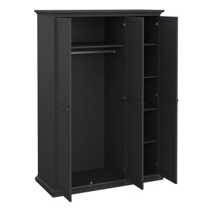 Furniture To Go Paris 3 Door Wardrobe Matte Grey