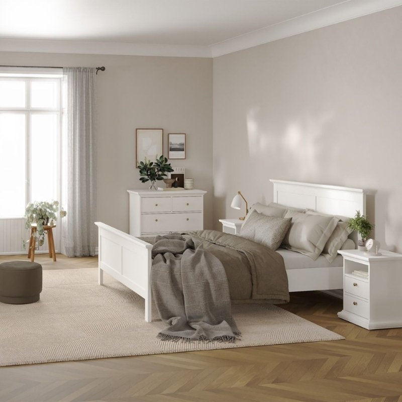 Furniture To Go Paris Double Bed White