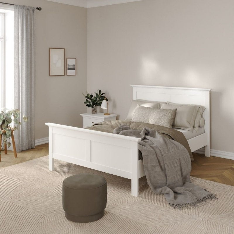 Furniture To Go Paris Double Bed White