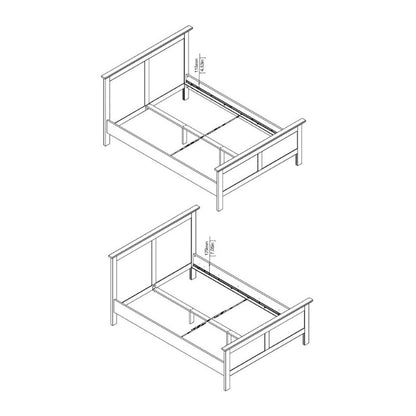 Furniture To Go Paris Double Bed White