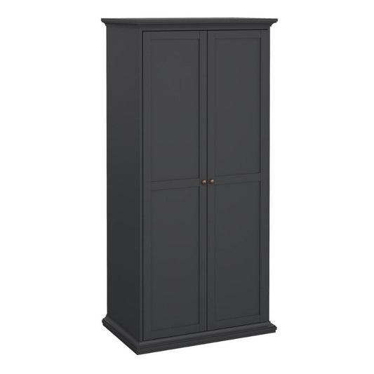 Furniture To Paris 2 Door Wardrobe Matte Grey