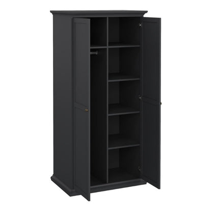 Furniture To Paris 2 Door Wardrobe Matte Grey