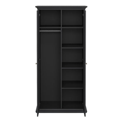 Furniture To Paris 2 Door Wardrobe Matte Grey