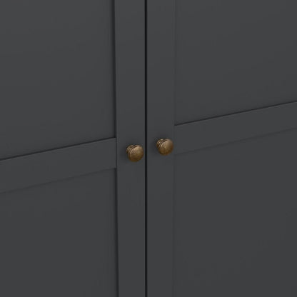Furniture To Paris 2 Door Wardrobe Matte Grey