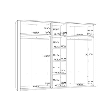 Furniture To Go Bohol 5 Door Wardrobe White & Riviera Oak