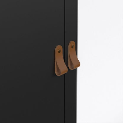 Furniture To Go Barcelona 2 Doors 1 Mirror Door 2 Drawers Wardrobe Matte Black