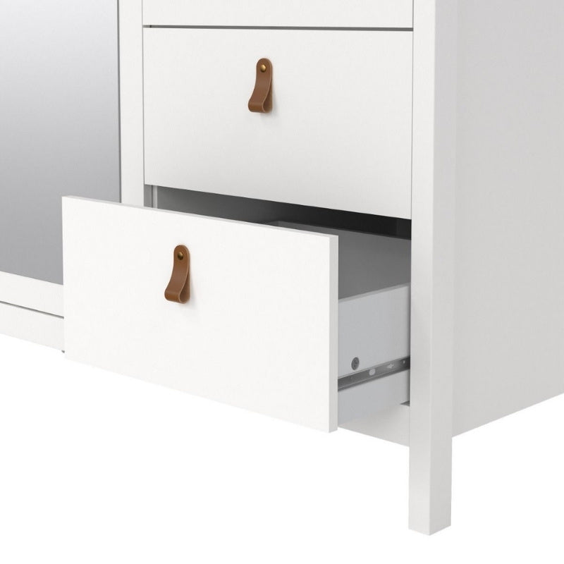 Furniture To Go Barcelona 2 Doors 1 Mirror Door 2 Drawers Wardrobe White