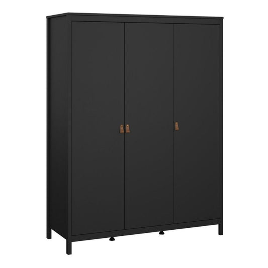 Furniture To Go Barcelona 3 Door Wardrobe Matte Black