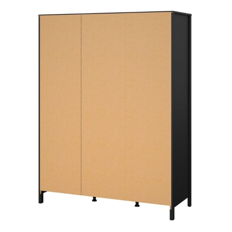 Furniture To Go Barcelona 3 Door Wardrobe Matte Black