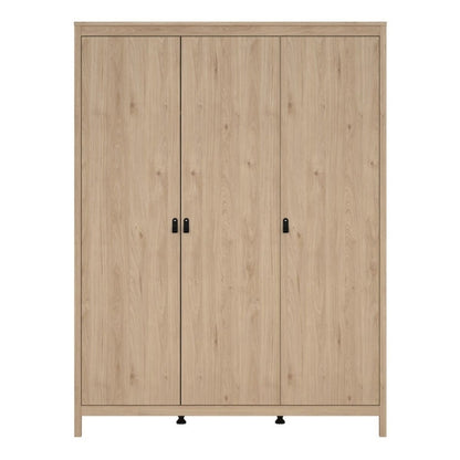Furniture To Go Barcelona 3 Door Wardrobe Jackson Hickory Oak