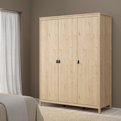 Furniture To Go Barcelona 3 Door Wardrobe Jackson Hickory Oak