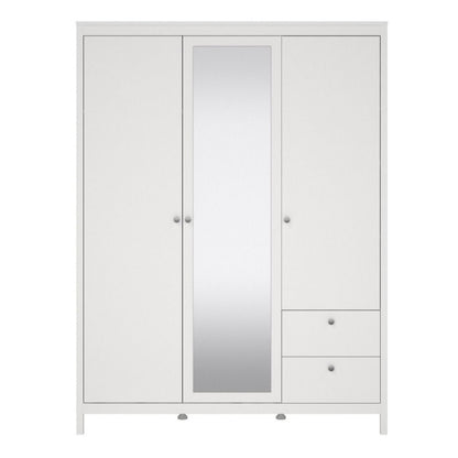 Furniture To Go Madrid 2 Doors 1 Mirror Door 2 Drawers Wardrobe White