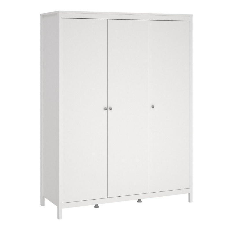 Furniture To Go Madrid 3 Door Wardrobe White