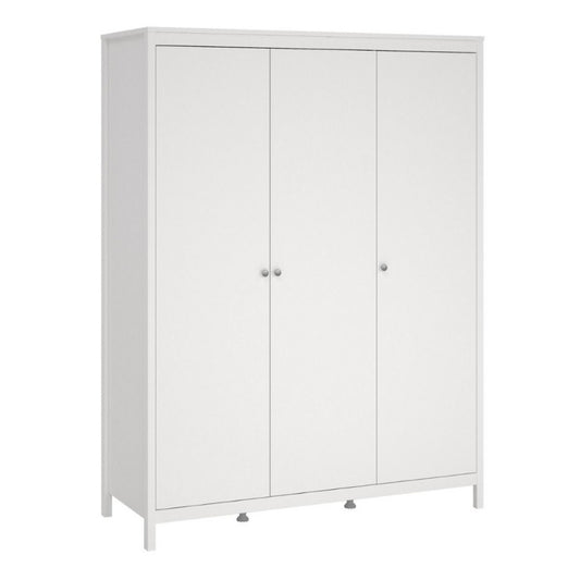 Furniture To Go Madrid 3 Door Wardrobe White