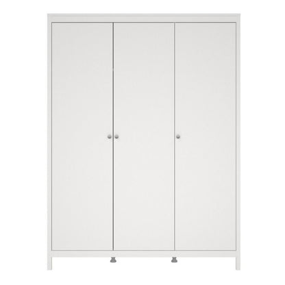 Furniture To Go Madrid 3 Door Wardrobe White