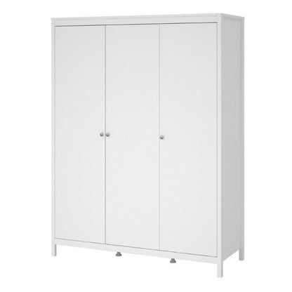 Furniture To Go Madrid 3 Door Wardrobe White