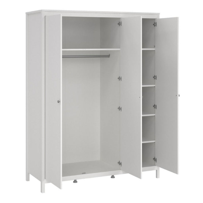 Furniture To Go Madrid 3 Door Wardrobe White