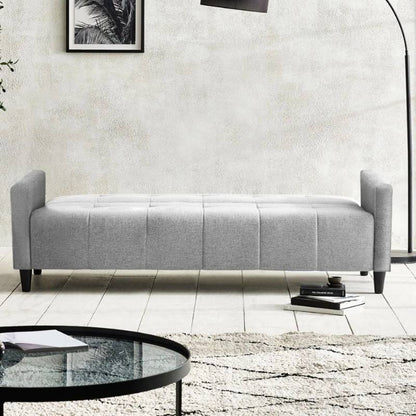 Julian Bowen Alfie 3 Seater Storage Sofa Bed Grey Linen