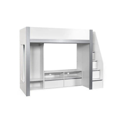 Julian Bowen Gaia High Sleeper Bed White & Silver