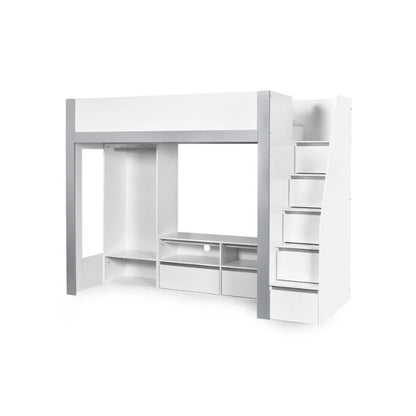 Julian Bowen Gaia High Sleeper Bed White & Silver