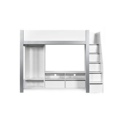 Julian Bowen Gaia High Sleeper Bed White & Silver