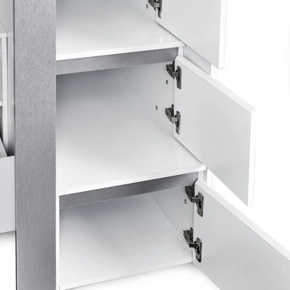 Julian Bowen Gaia High Sleeper Bed White & Silver