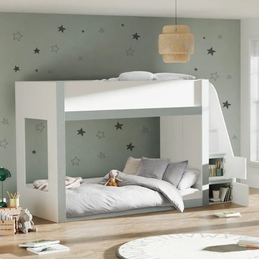 Julian Bowen Gaia Bunk Bed White & Silver
