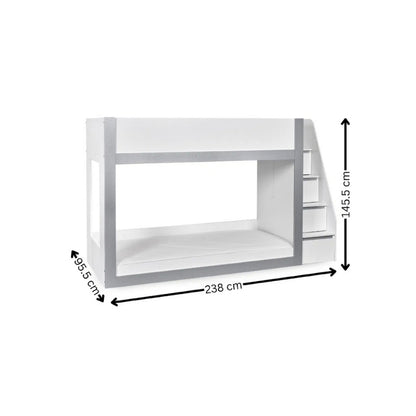 Julian Bowen Gaia Bunk Bed White & Silver