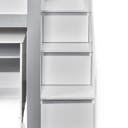 Julian Bowen Gaia Mid Sleeper Bed White & Silver