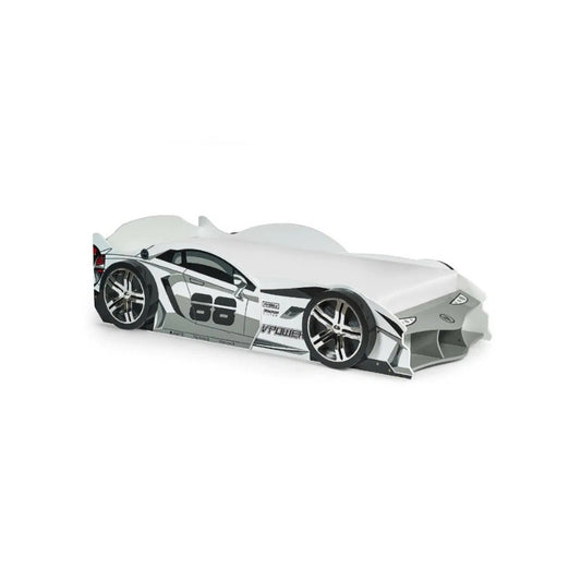 Julian Bowen Storm Racer Car Bed White & Grey