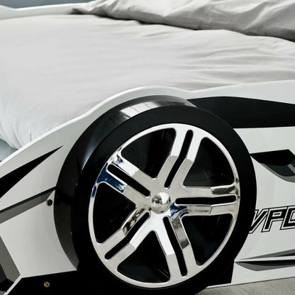 Julian Bowen Storm Racer Car Bed White & Grey