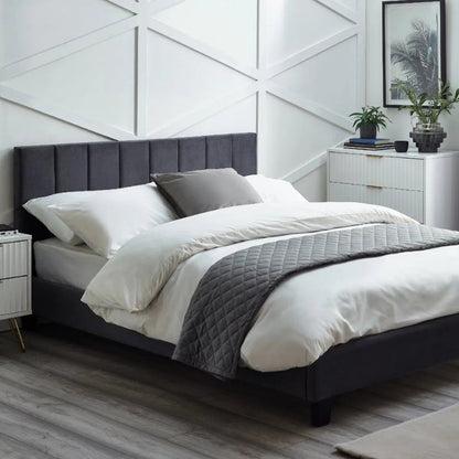 Julian Bowen Rosa Velvet King Bed in a Box