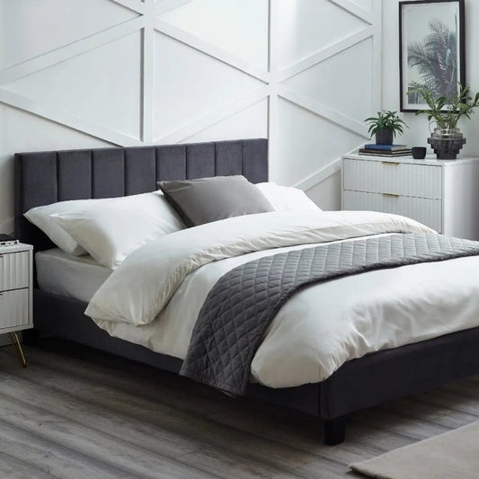 Julian Bowen Rosa Velvet King Bed in a Box