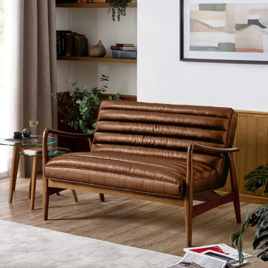 Julian Bowen Marshall 2 Seater Sofa Brown