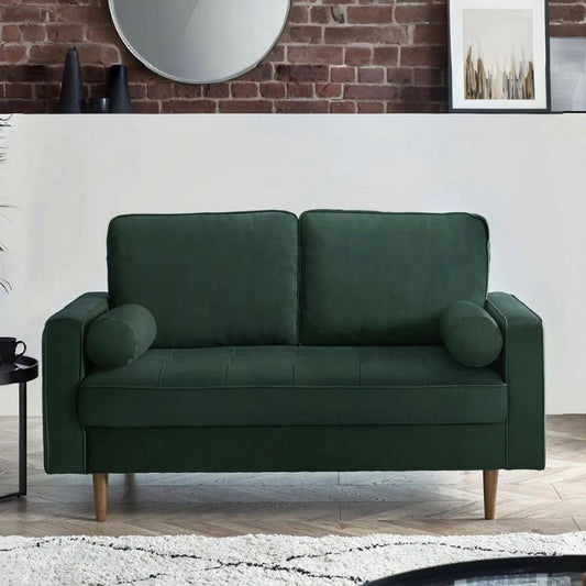 Julian Bowen Henley 2 Seater Sofa with Bolsters Green