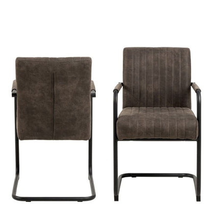 Furniture To Go Adele Dining Chair in Grey Fabric Set of 2