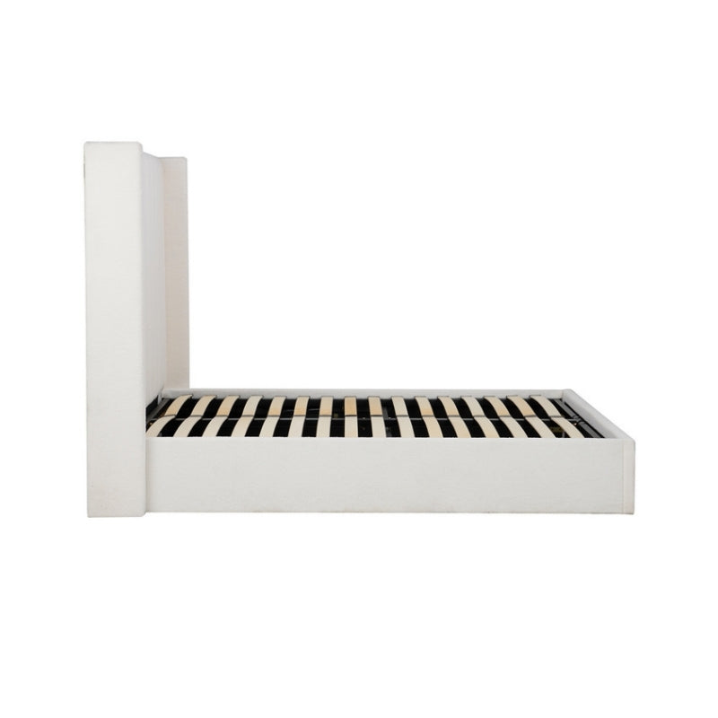 Birlea Maisey Double Ottoman Bed White Boucle