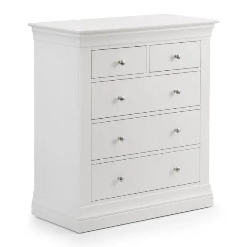 Julian Bowen Clermont 3+2 Drawer Chest White